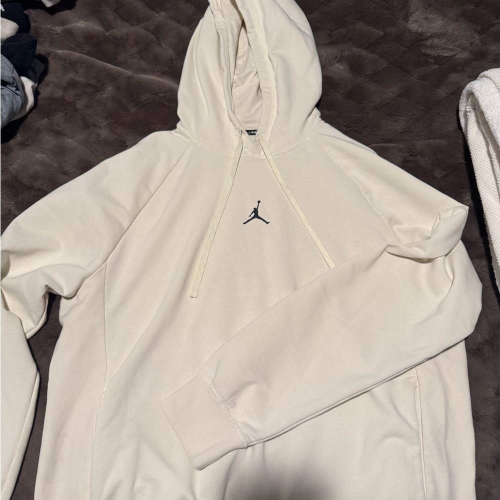 Jordan Cream Hoodie with Logo